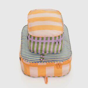 NWT Baggu Packing Cube Set Hotel Stripe